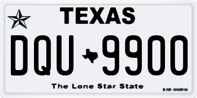 TX license plate DQU9900