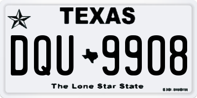 TX license plate DQU9908