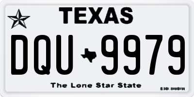 TX license plate DQU9979