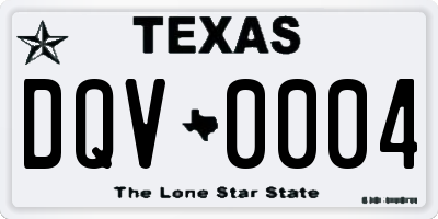 TX license plate DQV0004