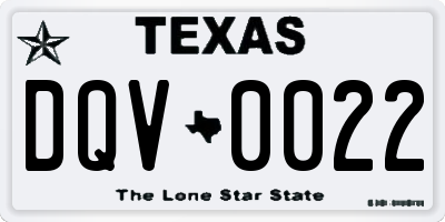 TX license plate DQV0022