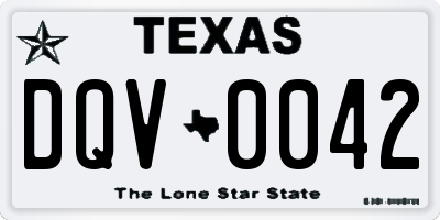 TX license plate DQV0042