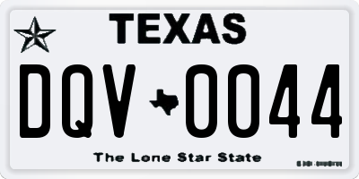 TX license plate DQV0044