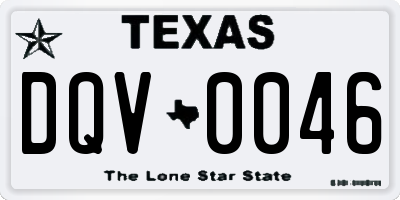 TX license plate DQV0046