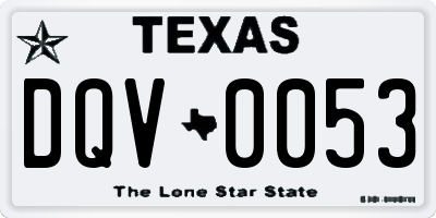 TX license plate DQV0053
