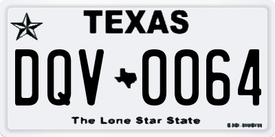 TX license plate DQV0064