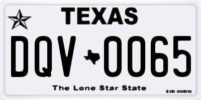 TX license plate DQV0065