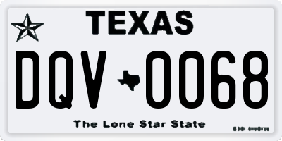 TX license plate DQV0068