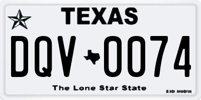 TX license plate DQV0074