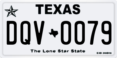 TX license plate DQV0079
