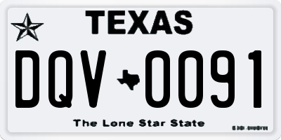 TX license plate DQV0091