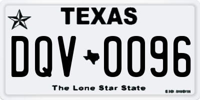 TX license plate DQV0096