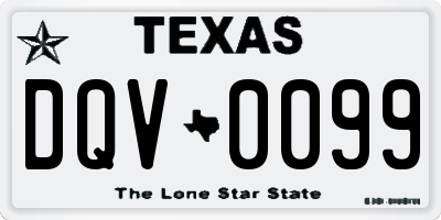 TX license plate DQV0099