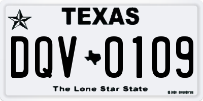 TX license plate DQV0109