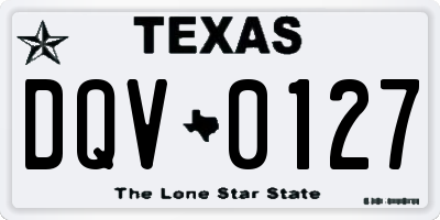TX license plate DQV0127
