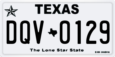 TX license plate DQV0129