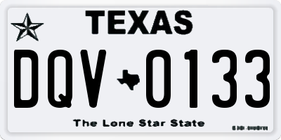 TX license plate DQV0133