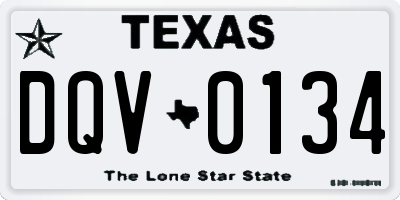 TX license plate DQV0134