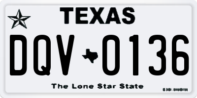 TX license plate DQV0136