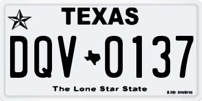 TX license plate DQV0137
