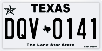 TX license plate DQV0141