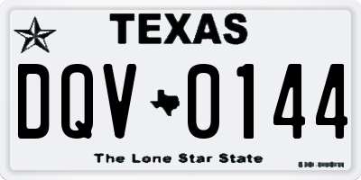 TX license plate DQV0144