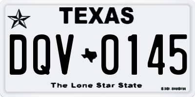 TX license plate DQV0145