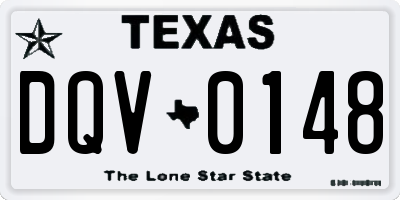 TX license plate DQV0148