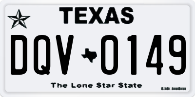 TX license plate DQV0149