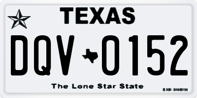 TX license plate DQV0152