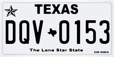 TX license plate DQV0153