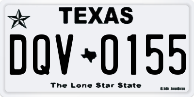 TX license plate DQV0155