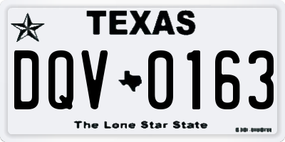 TX license plate DQV0163