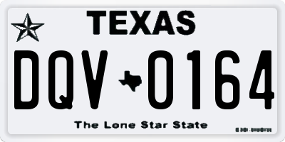 TX license plate DQV0164