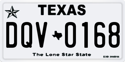 TX license plate DQV0168