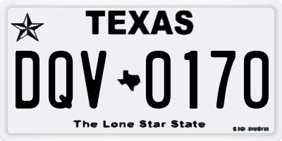 TX license plate DQV0170