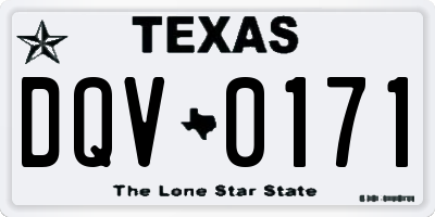 TX license plate DQV0171