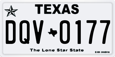 TX license plate DQV0177