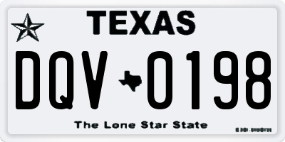 TX license plate DQV0198