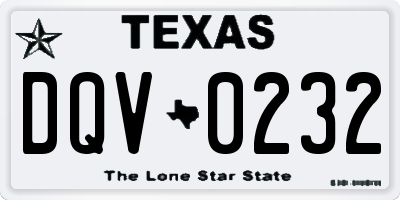 TX license plate DQV0232