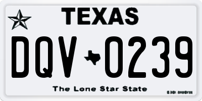 TX license plate DQV0239