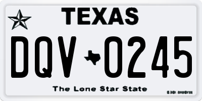 TX license plate DQV0245