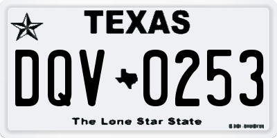 TX license plate DQV0253