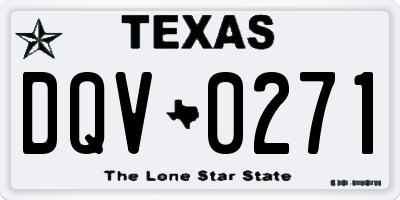 TX license plate DQV0271