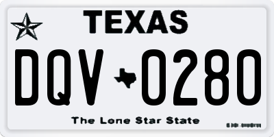 TX license plate DQV0280