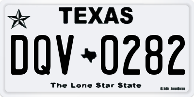 TX license plate DQV0282