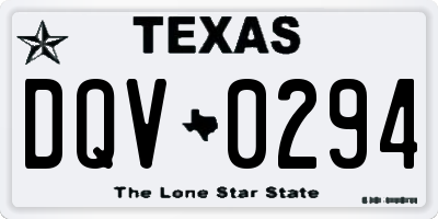 TX license plate DQV0294
