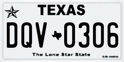 TX license plate DQV0306