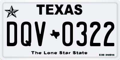 TX license plate DQV0322