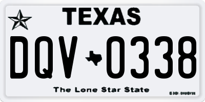 TX license plate DQV0338